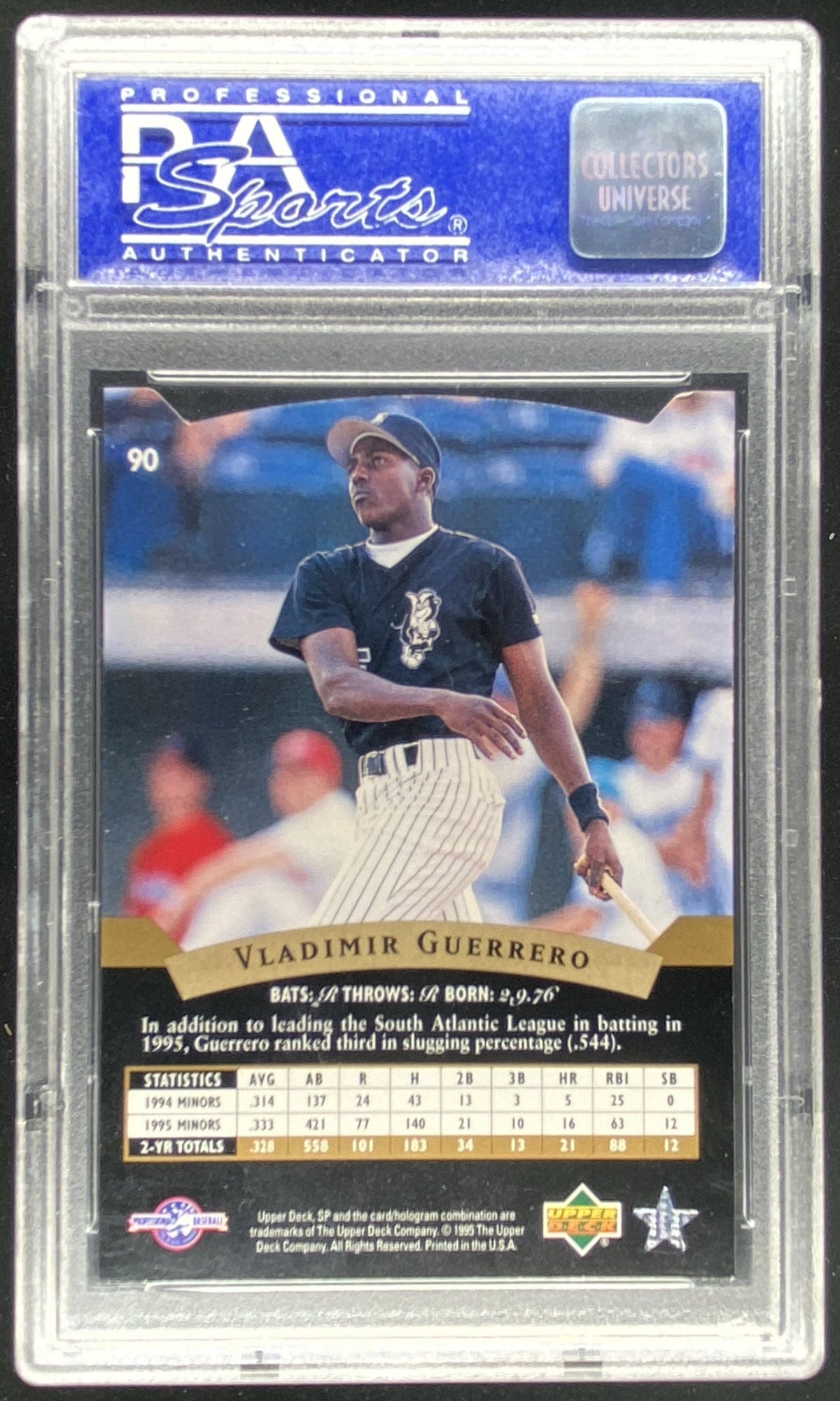 1995 SP Top Prospects Vladimir Guerrero #90 graded PSA 10 trading card
