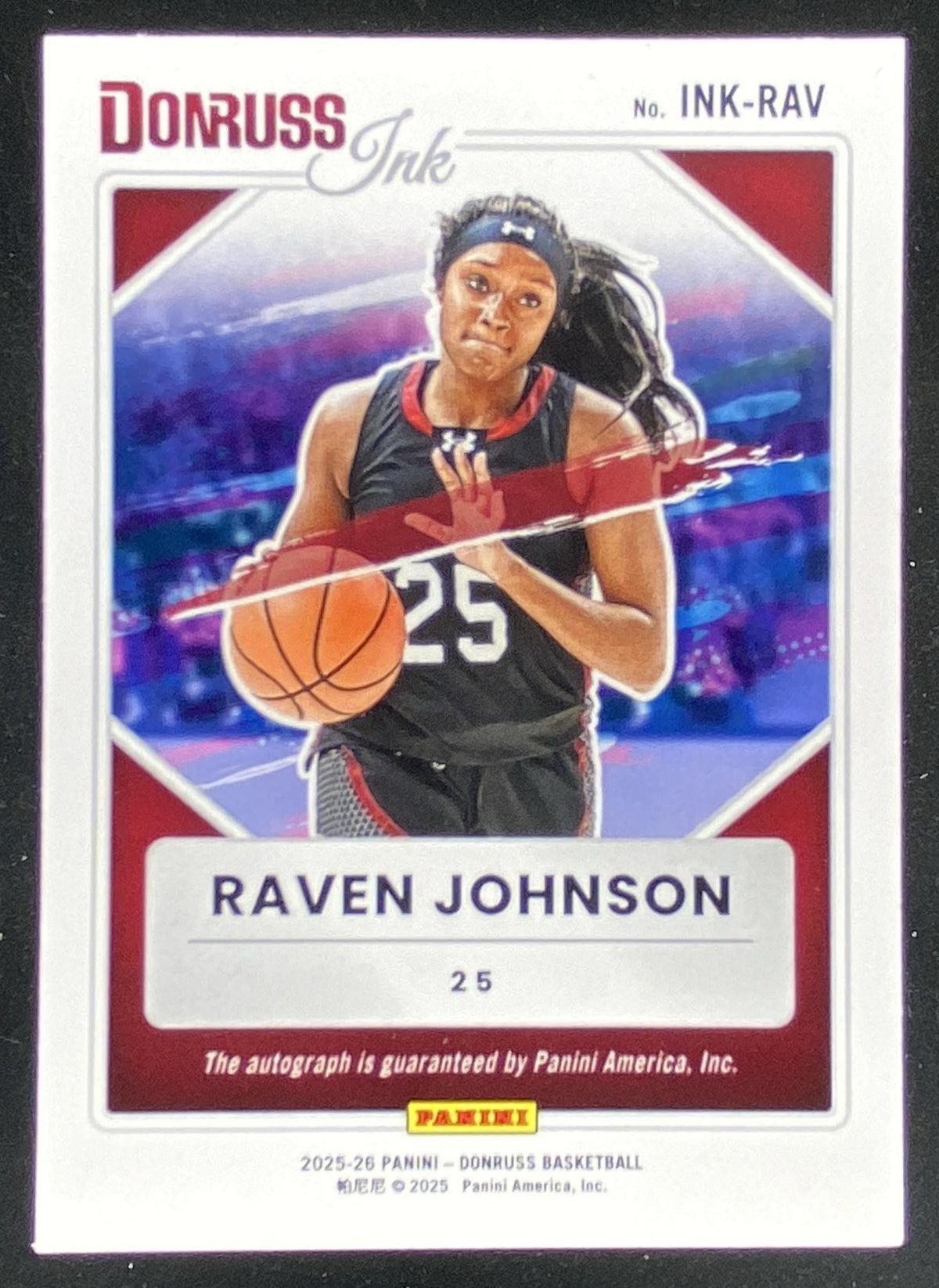 2025 Panini Donruss Raven Johnson #INK-RAV trading card