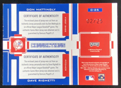 2005 Playoff Prestige Don Mattingly / Dave Righetti #C-25 trading card