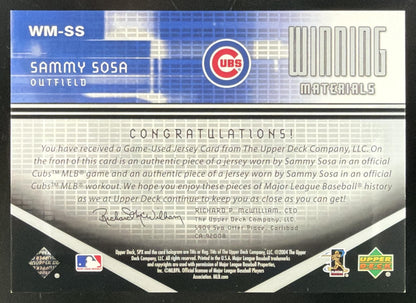 2004 SPx Sammy Sosa Dual Jersey
