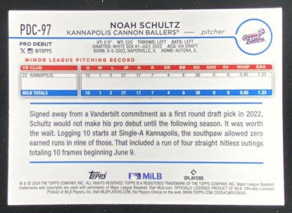 2024 Topps Pro Debut Noah Schultz #PDC-97 trading card