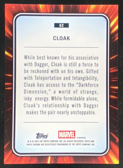 2025 Topps Chrome Marvel Hulk Cloak trading card