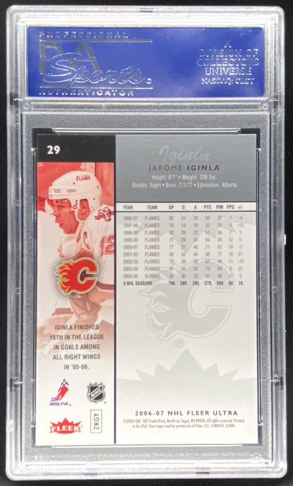 2006 Fleer Ultra Jarome Iginla #29 graded PSA 10 trading card