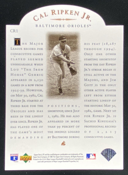 1995 SP Championship Series Cal Ripken Jr. #CR1 trading card