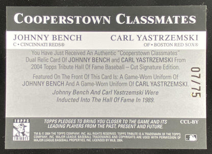 2004 Topps Tribute Johnny Bench / Carl Yastrzemski trading card
