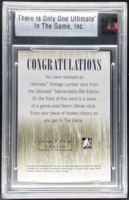 2006 In The Game Ultimate Memorabilia Norm Ullman trading card