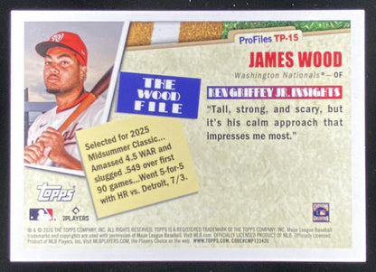 2026 Topps Series 1 James Wood #TP-15 trading card