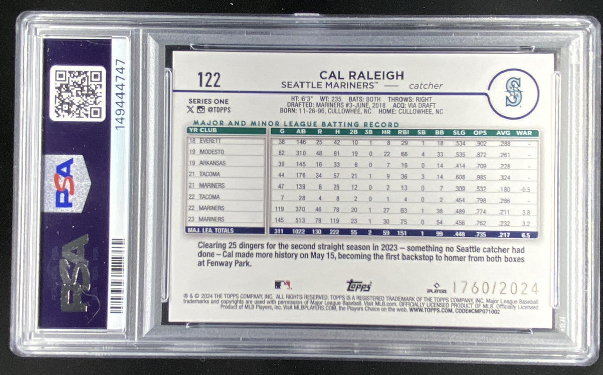 2024 Topps Cal Raleigh #122 trading card