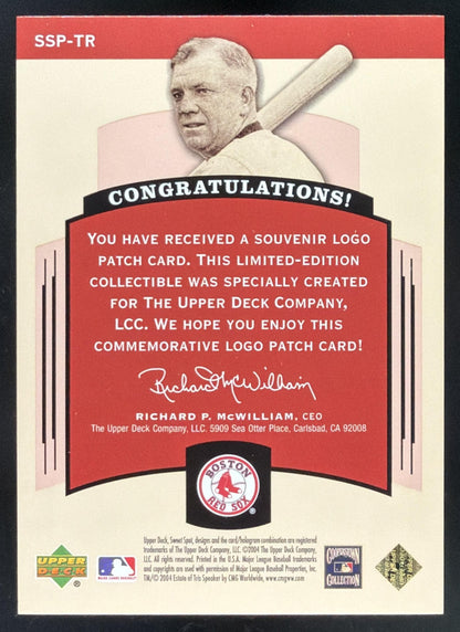2004 Upper Deck Sweet Spot Classic Tris Speaker Patch /300