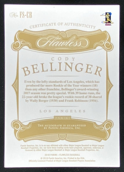 2018 Panini Flawless Cody Bellinger #FS-CB trading card