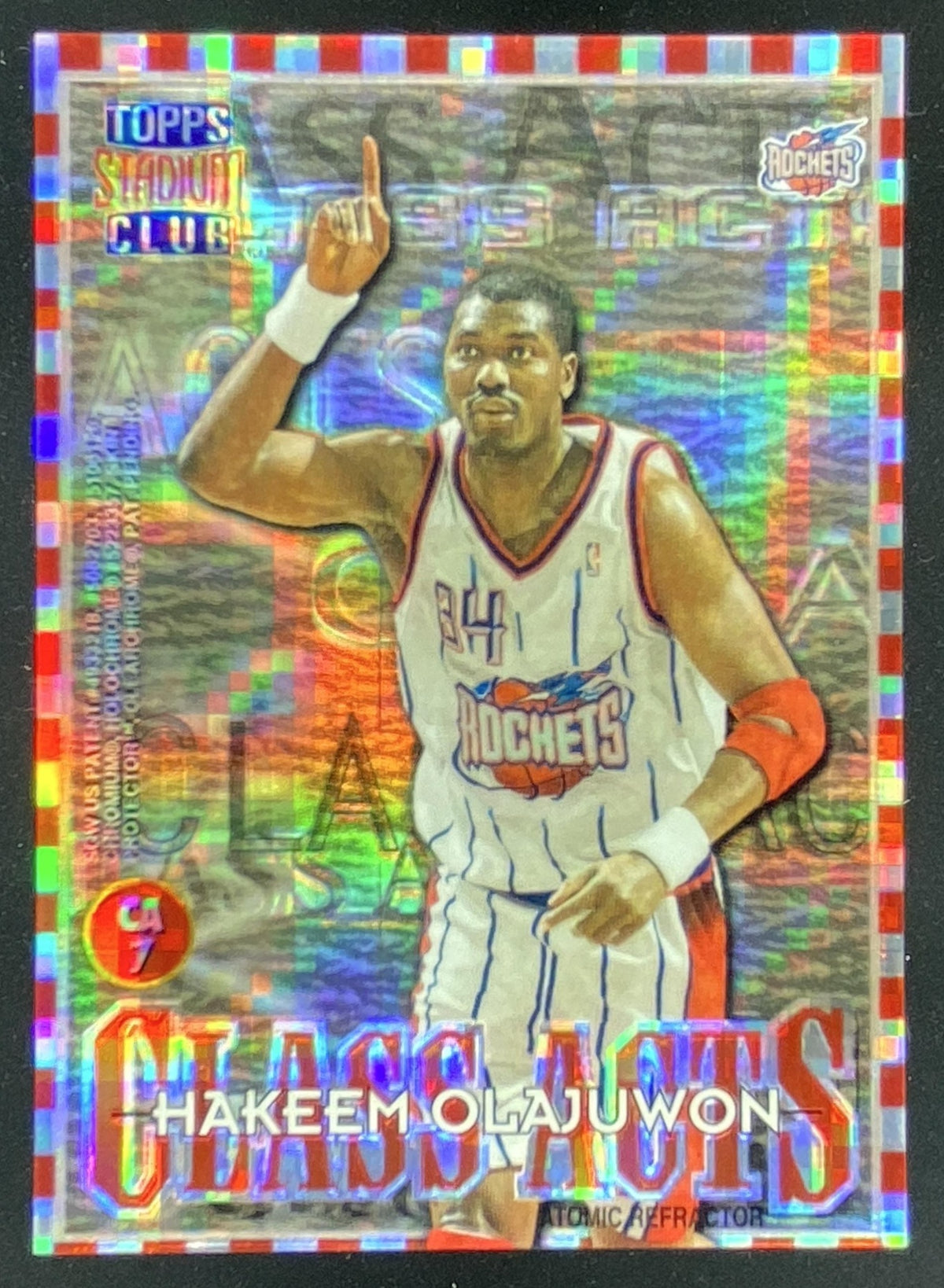 1996 Topps Stadium Club Clyde Drexler / Hakeem Olajuwon #CA7 trading card