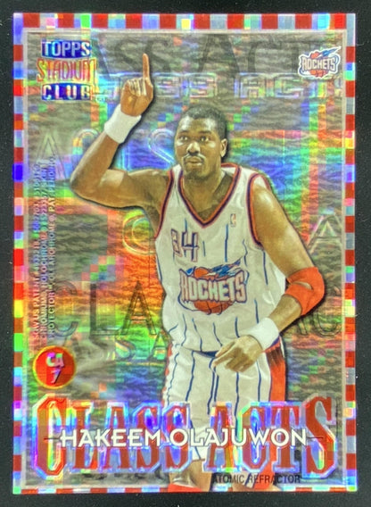 1996 Topps Stadium Club Clyde Drexler / Hakeem Olajuwon #CA7 trading card
