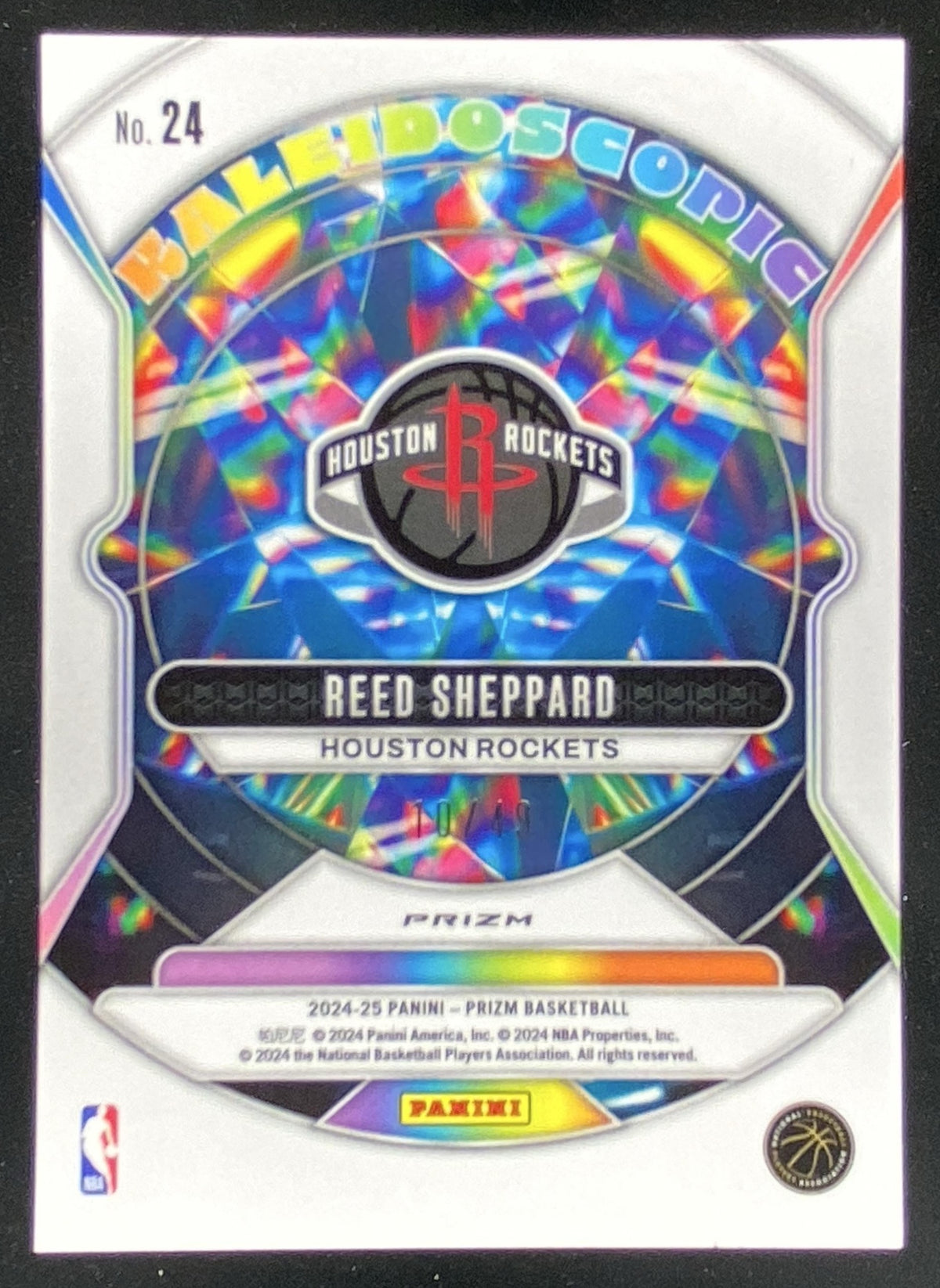 2024 Panini Prizm Reed Sheppard trading card