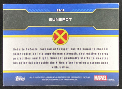 2025 Topps Finest X-Men '97 Sunspot trading card