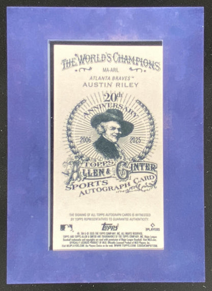 2025 Topps Allen & Ginter Austin Riley #MA-ARIL trading card