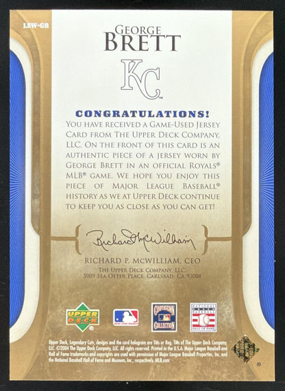 2004 SP Legendary Cuts Legendary Swatches George Brett Jersey