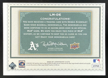 2009 SP Legendary Cuts Dennis Eckersley Jersey