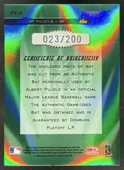 2004 Donruss Elite Albert Pujols Bat /200