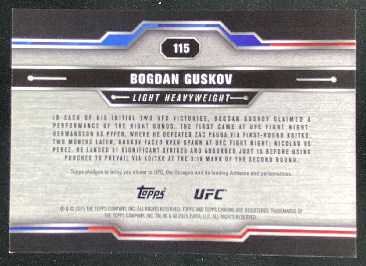 2025 Topps Chrome UFC Bogdan Guskov trading card