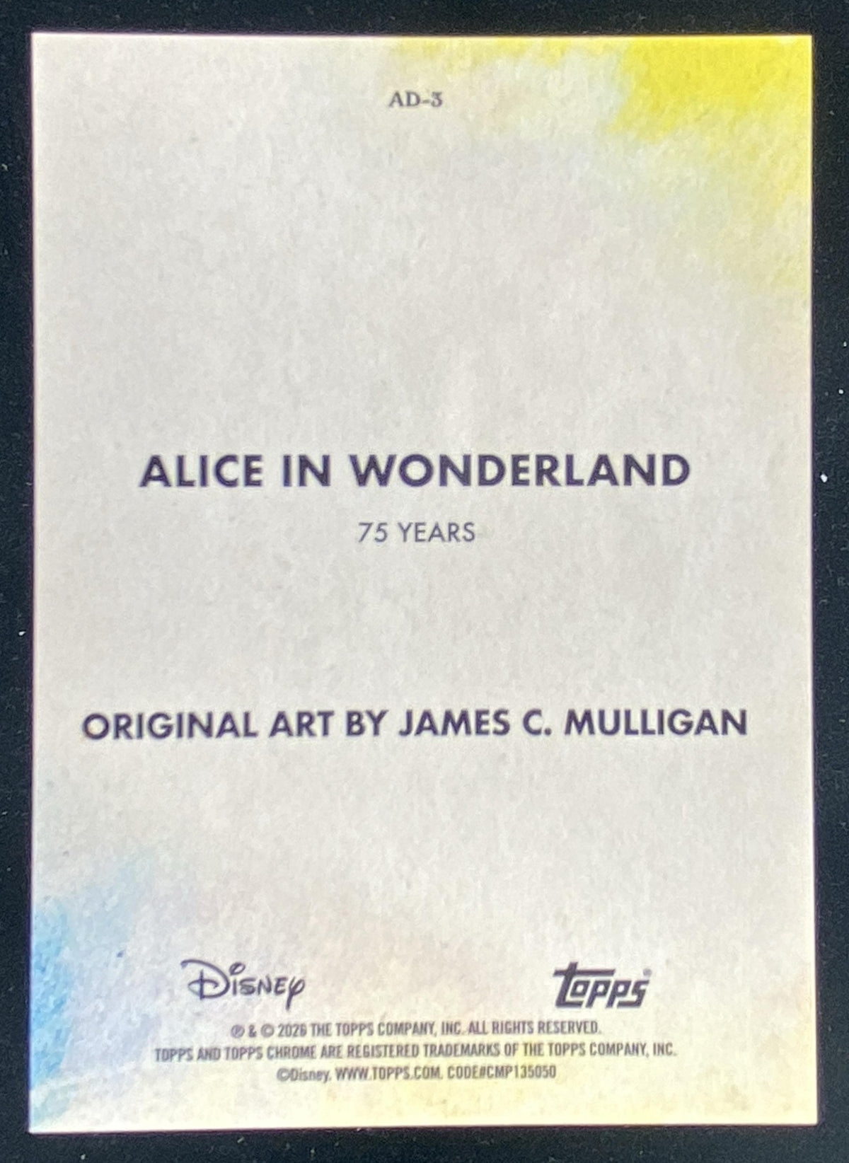2026 Topps Chrome Disney Alice in Wonderland trading card