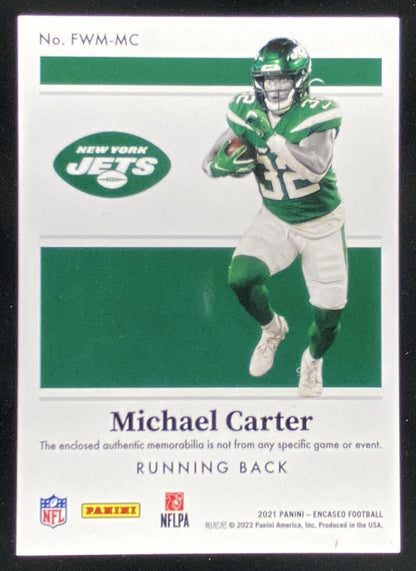 2021 Panini Encased Michael Carter trading card