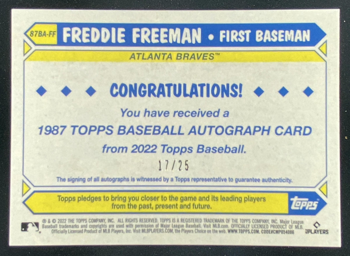 2022 Topps Chrome Ben Baller Edition Freddie Freeman trading card