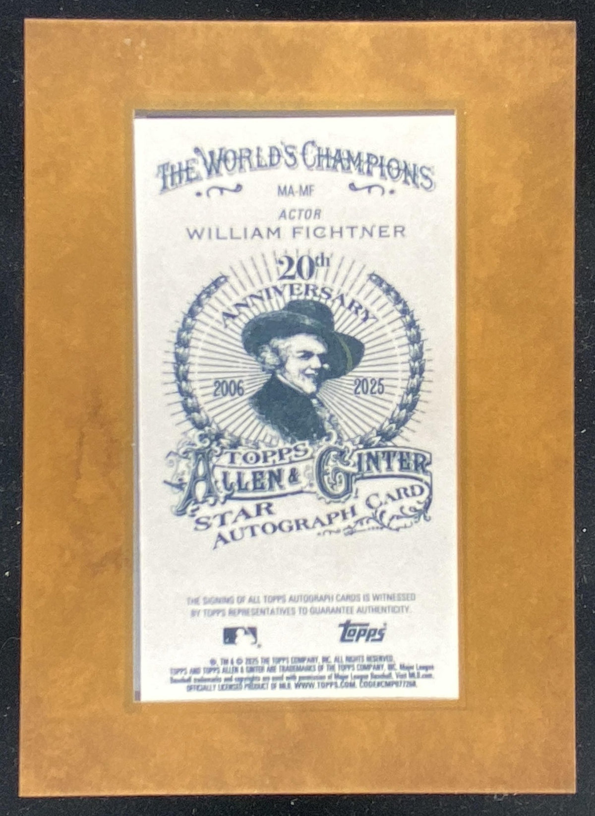 2025 Topps Allen & Ginter William Fichtner trading card