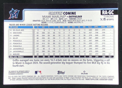 2025 Topps Chrome Update Griffin Conine trading card