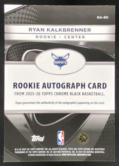 2025 Topps Chrome Ryan Kalkbrenner #RA-RK trading card