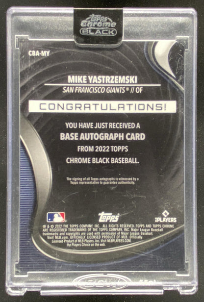 2022 Topps Chrome Black Mike Yastrzemski #CBA-MY trading card