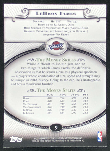 2008 Topps Treasury LeBron James #9 trading card