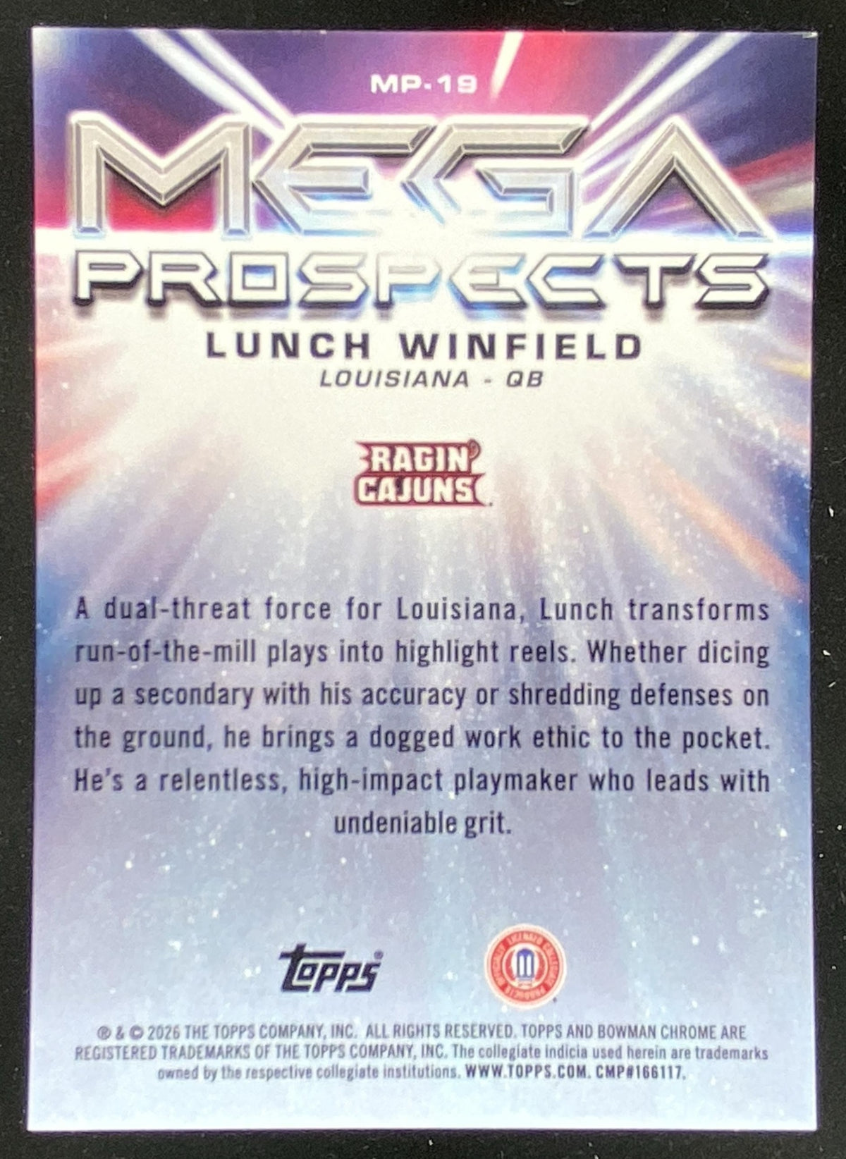 2026 Bowman Lunch Winfield #MP-19 trading card