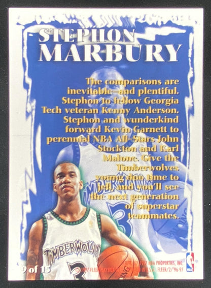 1996 Fleer Stephon Marbury #9 trading card