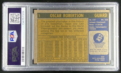 1971 Topps Oscar Robertson #1 graded PSA 6 trading card