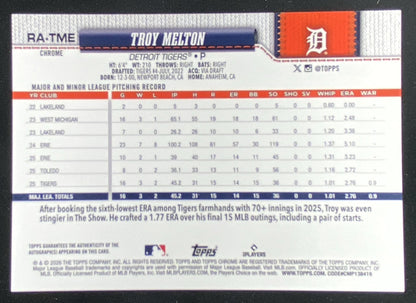 2026 Topps Chrome Troy Melton #RA-TME trading card