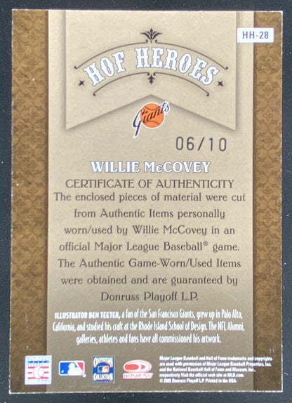 2005 Donruss Diamond Kings Willie McCovey trading card