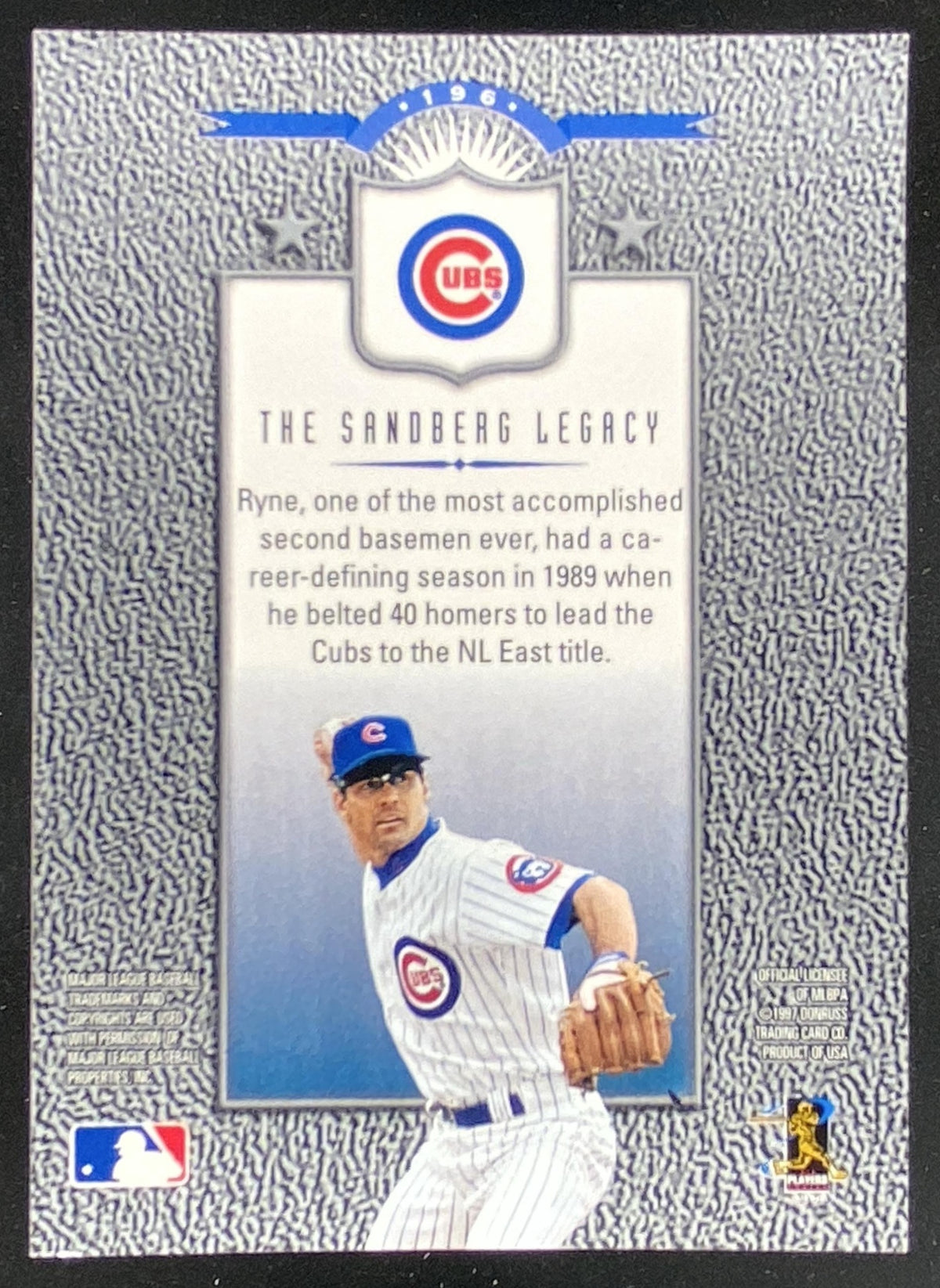 1997 Leaf Fractal Matrix Ryne Sandberg #196 trading card