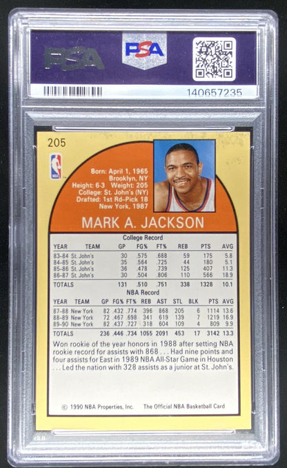 1990 Hoops Mark Jackson #205 graded PSA 8 trading card