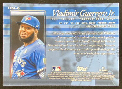 2026 Topps Chrome Vladimir Guerrero Jr. #HM-6 trading card