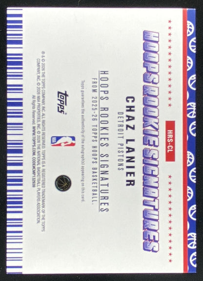 2025 Topps Hoops Chaz Lanier #HRS-CL trading card