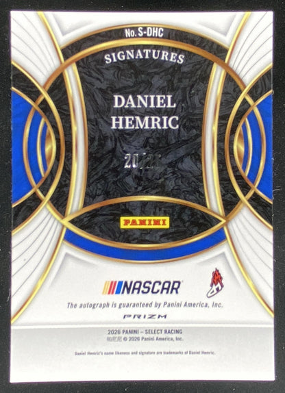 2026 Panini Select Racing Daniel Hemric trading card