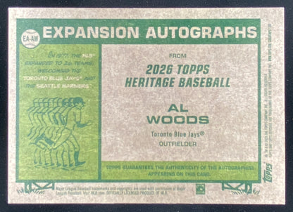 2026 Topps Heritage Al Woods #EA-AW trading card