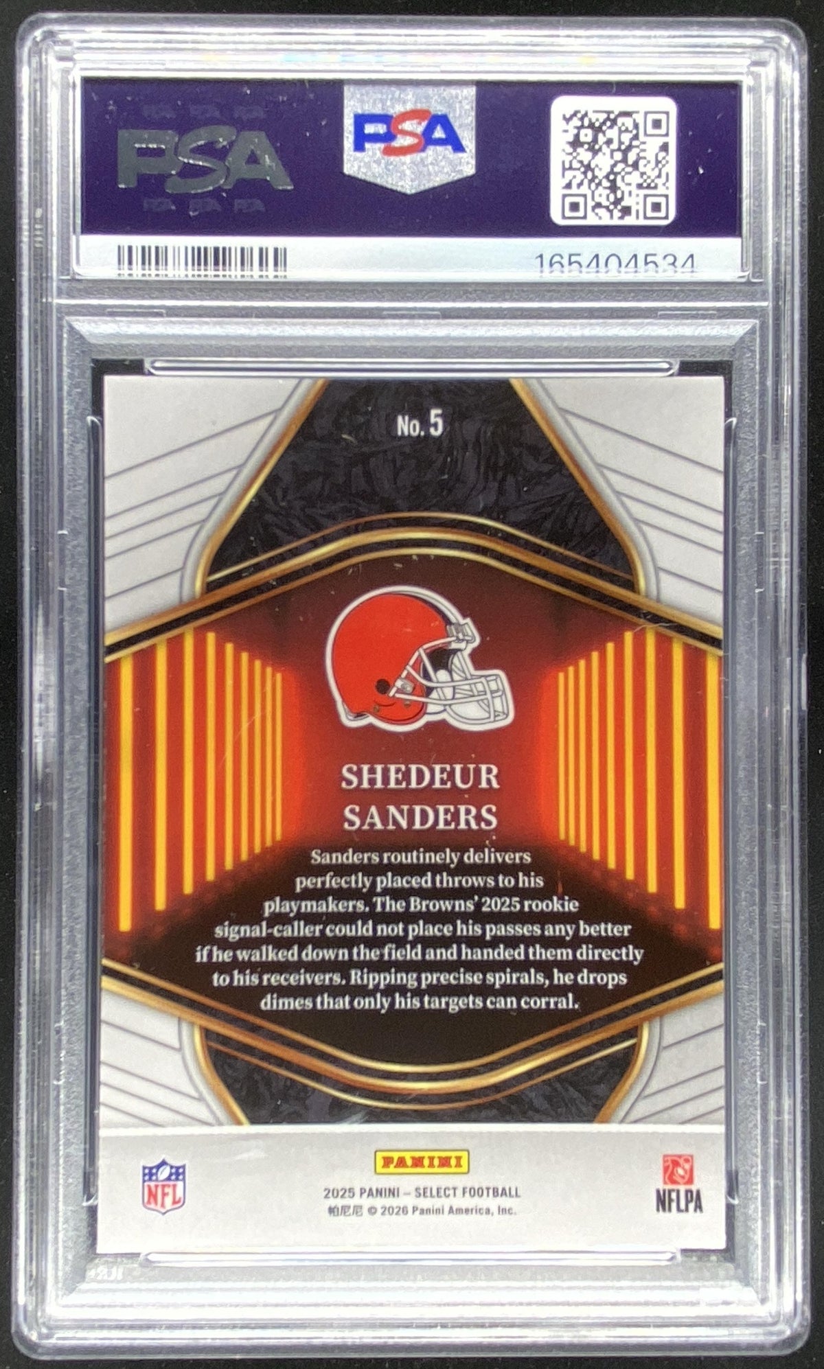 2025 Panini Select Shedeur Sanders #5 trading card