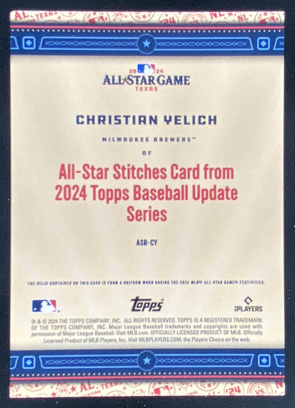 2024 Topps Update Christian Yelich #ASR-CY trading card