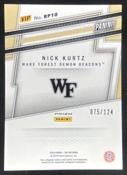 2024 Panini National Nick Kurtz #RP10 trading card