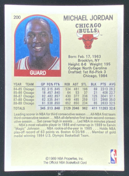 1989 Hoops Michael Jordan #200 trading card