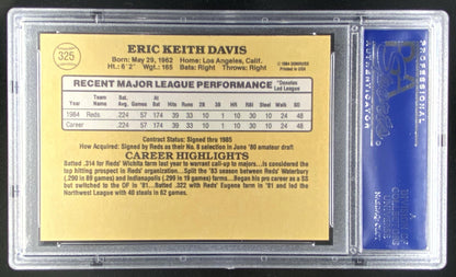 1985 Donruss Eric Davis #325 graded PSA 9 trading card