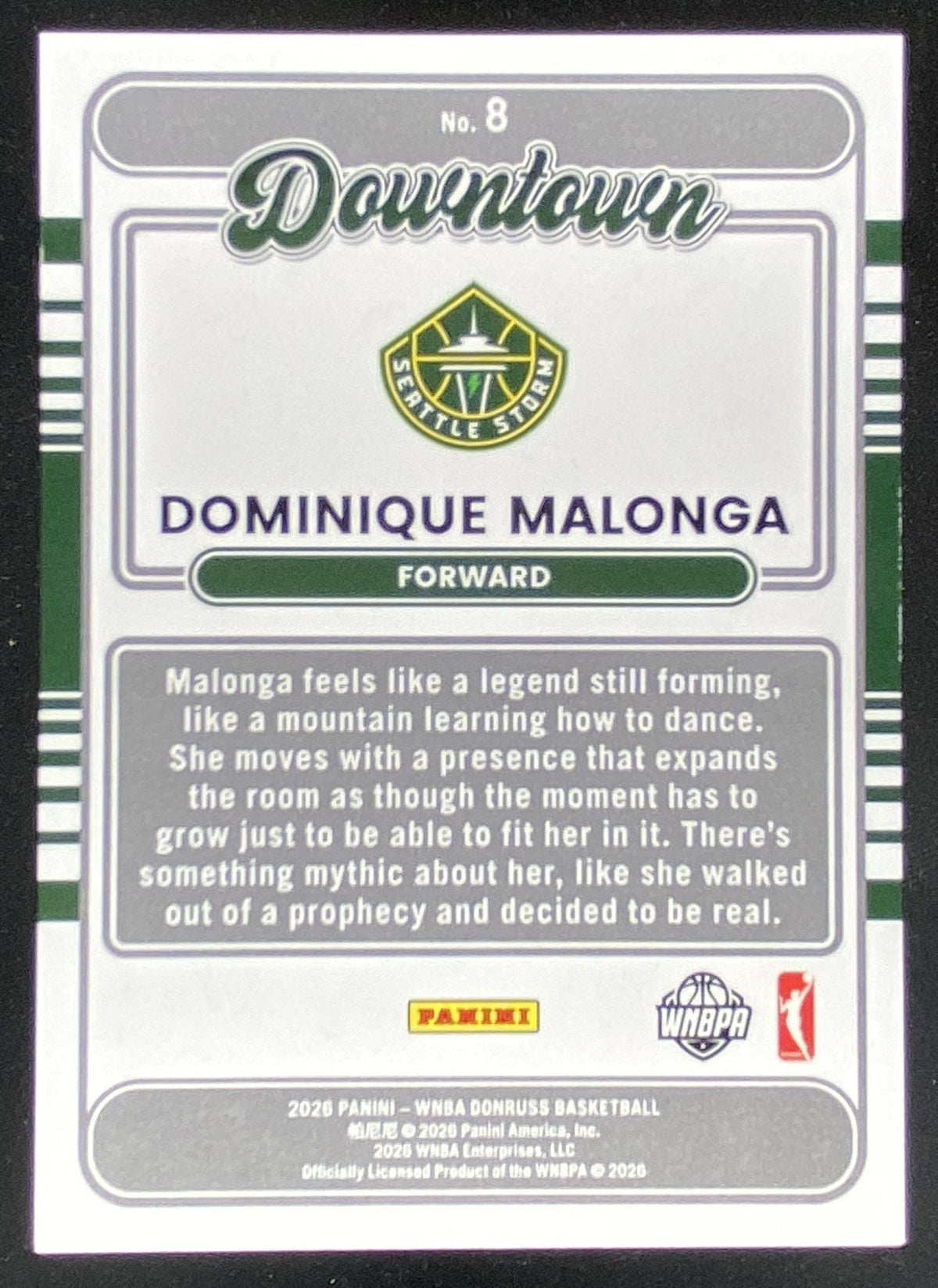 2026 Panini Donruss WNBA Dominique Malonga #8 trading card