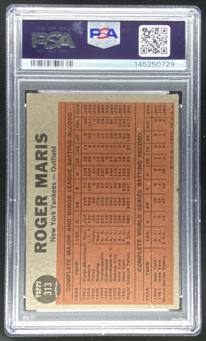 1962 Topps Roger Maris #313 graded PSA 2.5 trading card