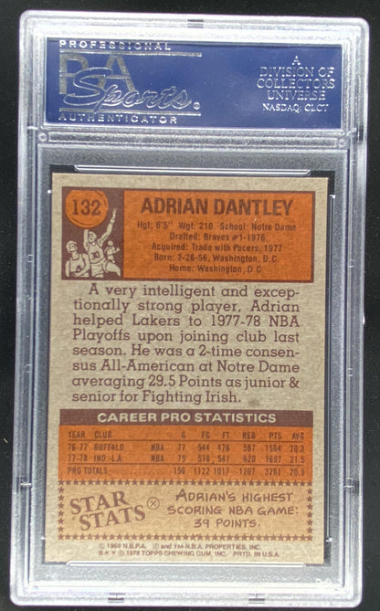 1978 Topps Adrian Dantley #132 graded PSA 9 trading card